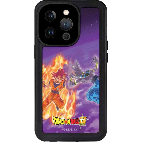 Dragon Ball Super Goku vs Beerus iPhone 15 Pro Waterproof Case